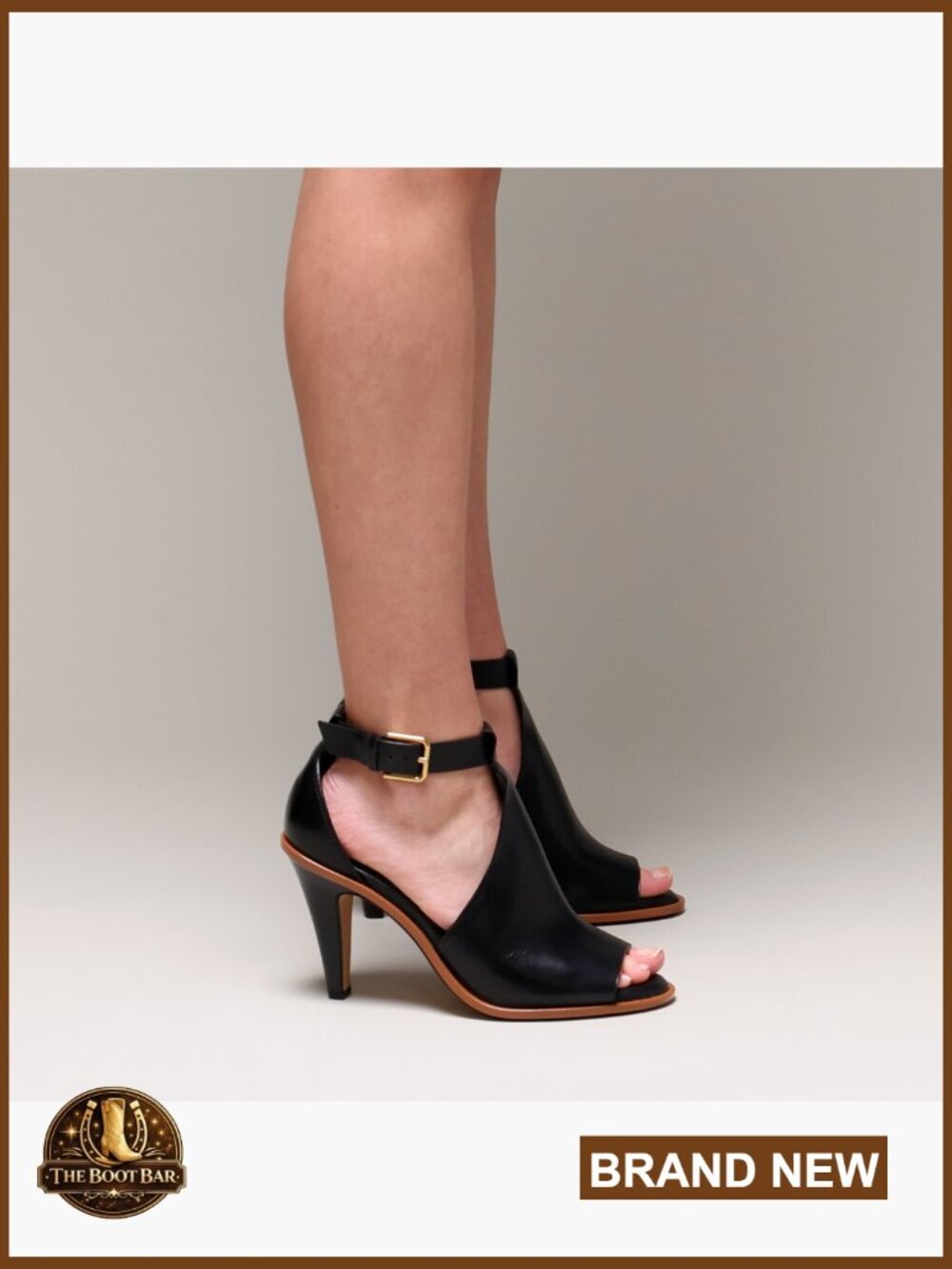 Women's Heeled Sandals - Open Toe Wedge with Ankle Strap - Picture 7 of 7
